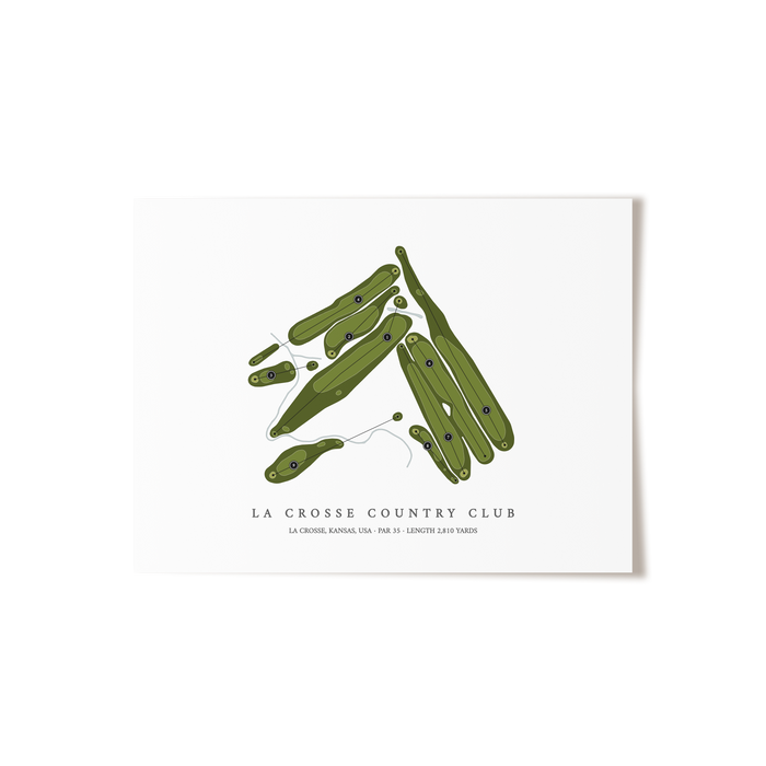La Crosse Country Club | Golf Course Map | Unframed