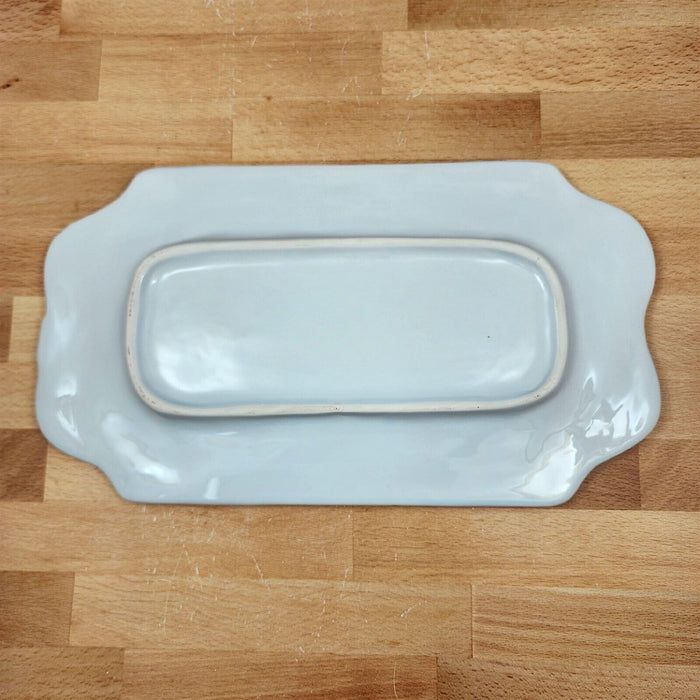 Laguna Coastal Blue Tray Serving Plate 12" Nautical Sea Horse Platter Blue Sky