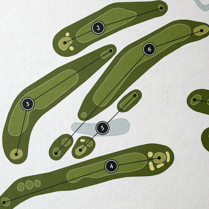 Lake Kezar Country Club | Golf Course Map | Close Up