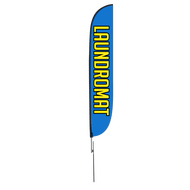 Laundromat Feather Flag Blue