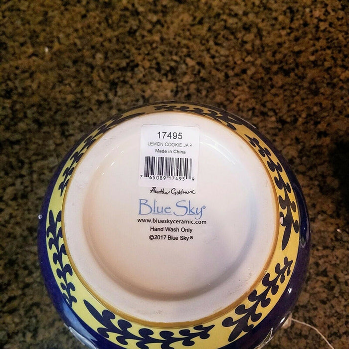 Lemon Cookie Jar Kitchen Biscotti Canister by Blue Sky Heather Goldminc