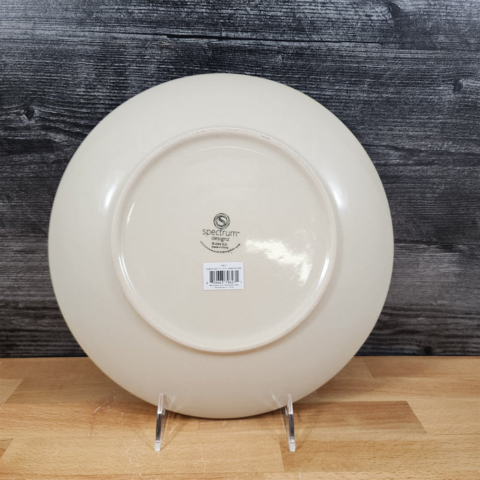 Lemon Grotto Dinner Plate Floral Embossed Ceramic 10.5" Blue Sky