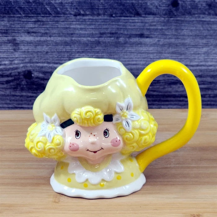 Lemon Meringue Coffee Mug 3D Ceramic Girl Face Tea Cup Blue Sky Goldminc