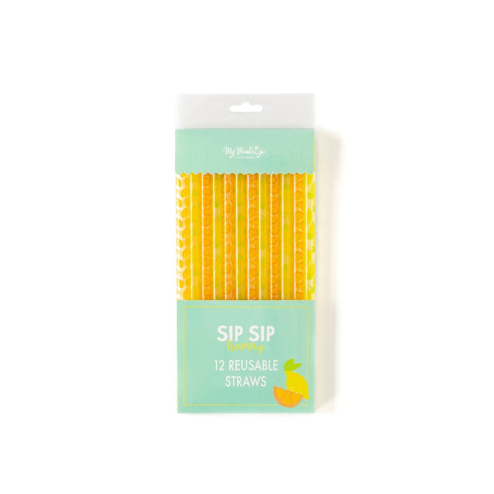 Lemons & Oranges Reusable Straws