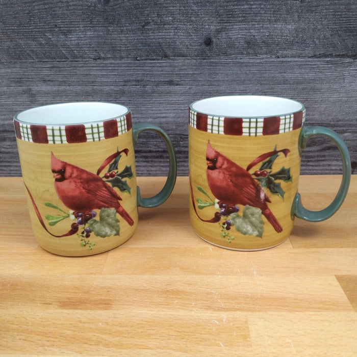 Lenox Cardinal Winter Greetings Everyday Set of 2 Mugs Cup Holiday Christmas