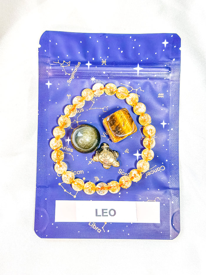 Leo - Zodiac Crystal Set