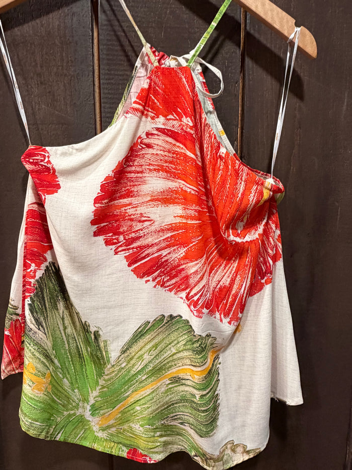 LEZ A LEZ FLORAL HALTER TOP