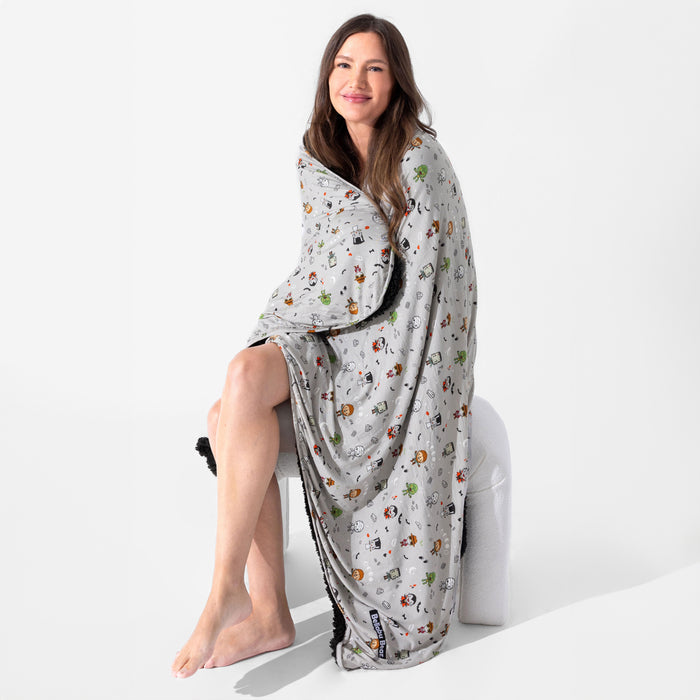 Little Monsters Bamboo Sherpa Blanket