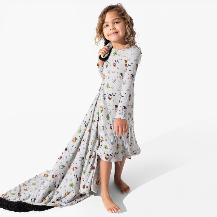 Little Monsters Bamboo Sherpa Blanket