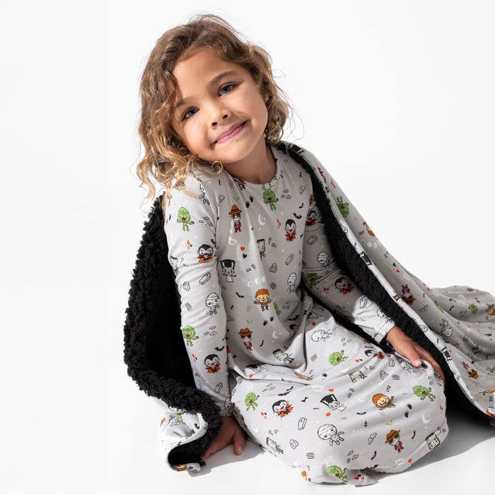 Little Monsters Bamboo Sherpa Blanket