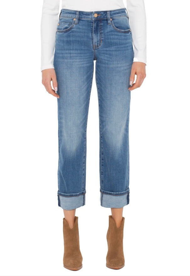 LIVERPOOL MARLEY GIRLFRIEND CROP W CUFF-CAMPUS