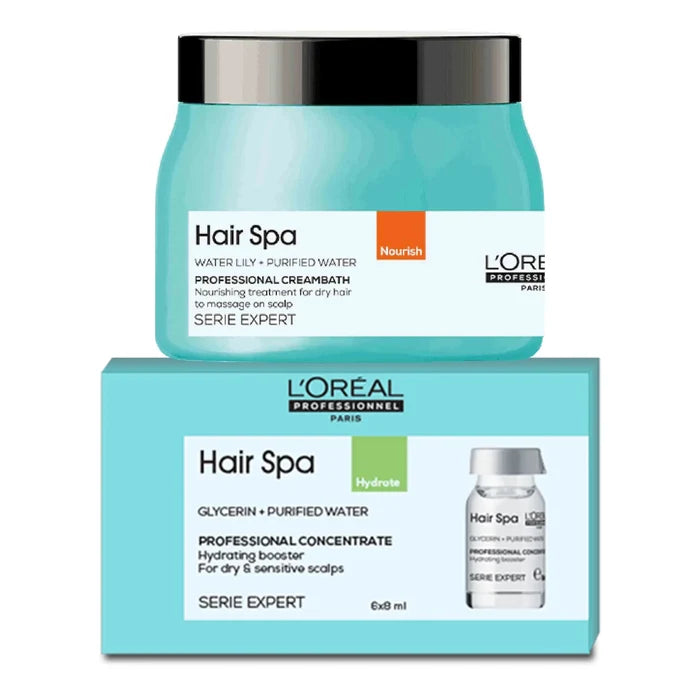 Loreal Hair Spa Deep Nourishing Creambath 490ml + Hydrating Concentrate Combo
