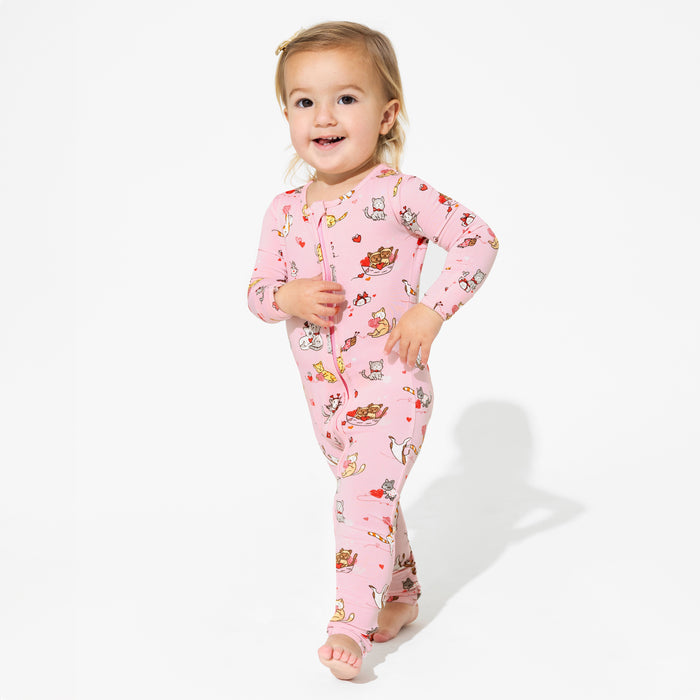 Love Kittens Bamboo Convertible Footie