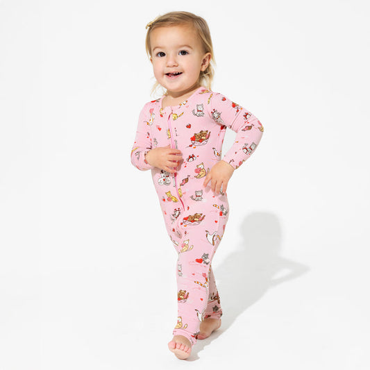 Love Kittens Bamboo Convertible Footie