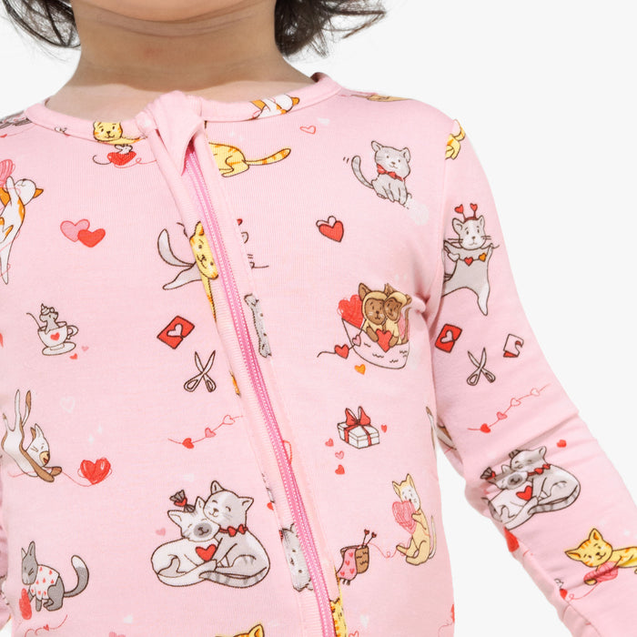 Love Kittens Bamboo Convertible Footie