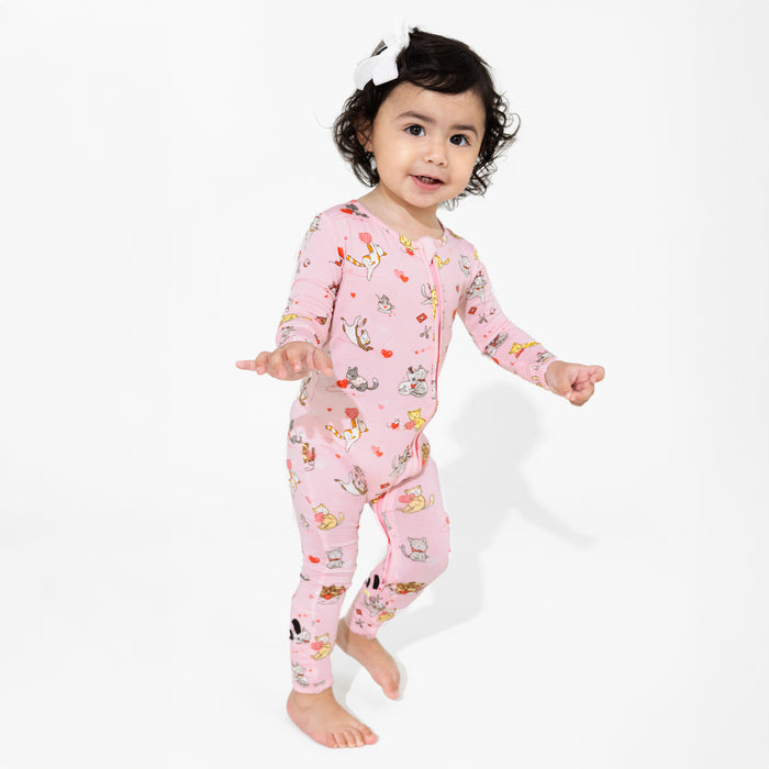 Love Kittens Bamboo Convertible Footie