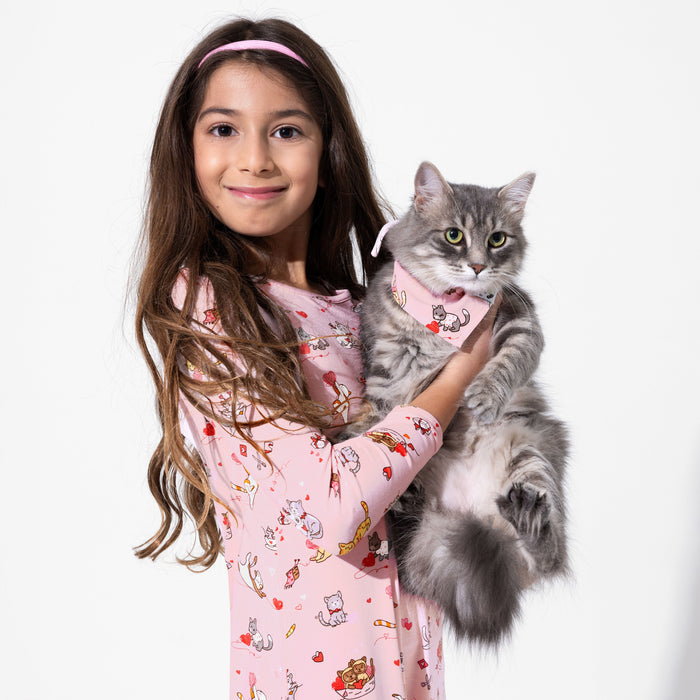 Love Kittens Bamboo Matching Pet Bandana
