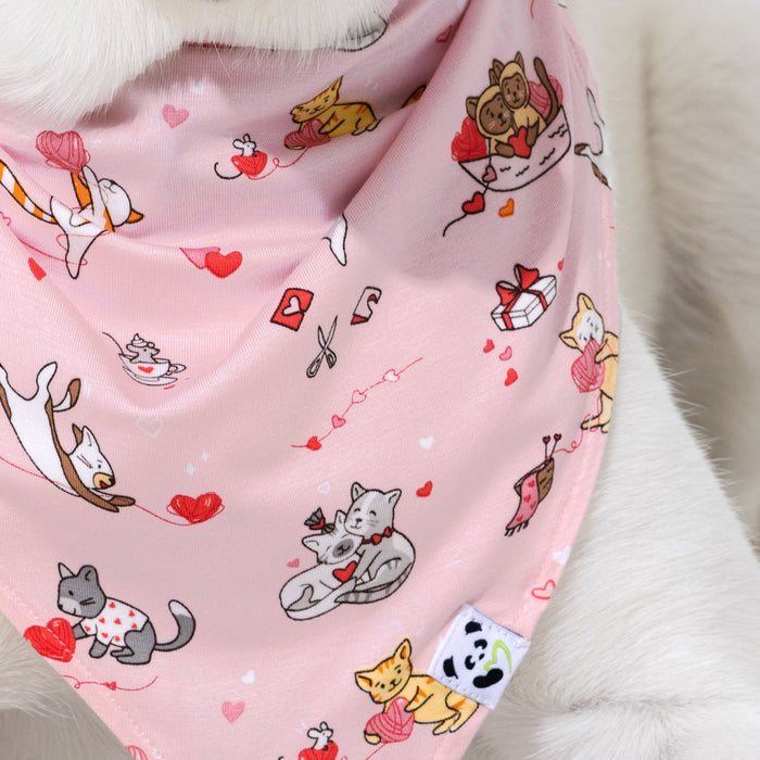 Love Kittens Bamboo Matching Pet Bandana