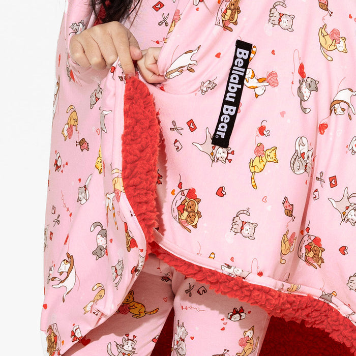 Love Kittens Bamboo Sherpa Blanket