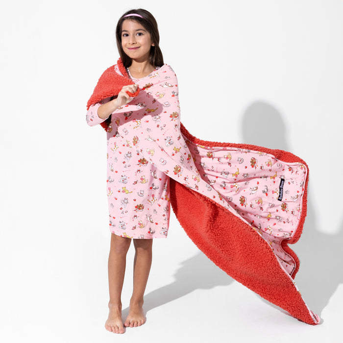 Love Kittens Bamboo Sherpa Blanket