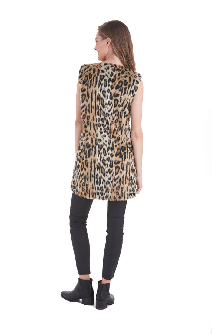 Love Token Ariah Animal Print Faux Vest - LT86-06