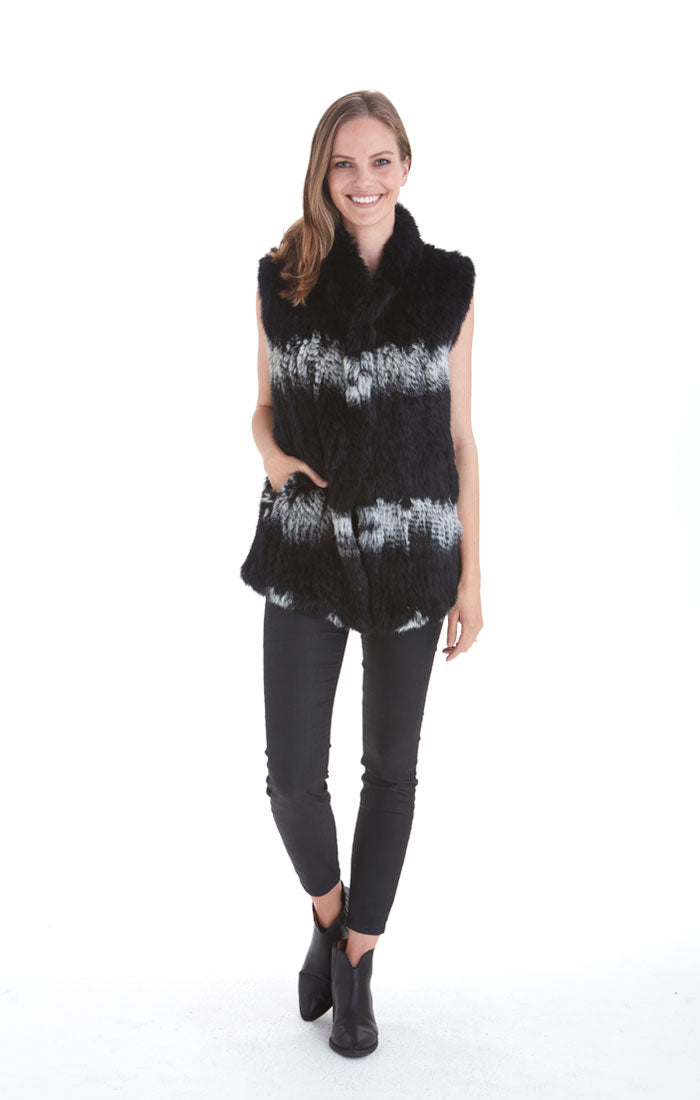 Love Token Eliza Genuine Real Rabbit Fur Vest - LT10-65
