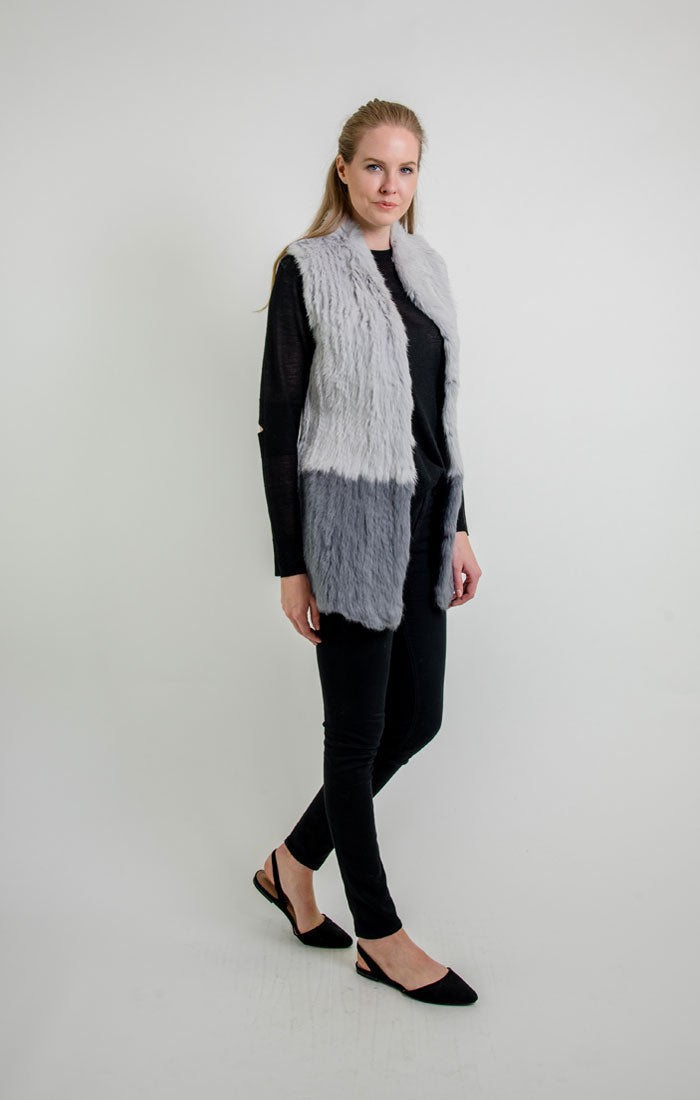 Love Token Elyse Genuine Rabbit Fur Vest - LT06-40NR