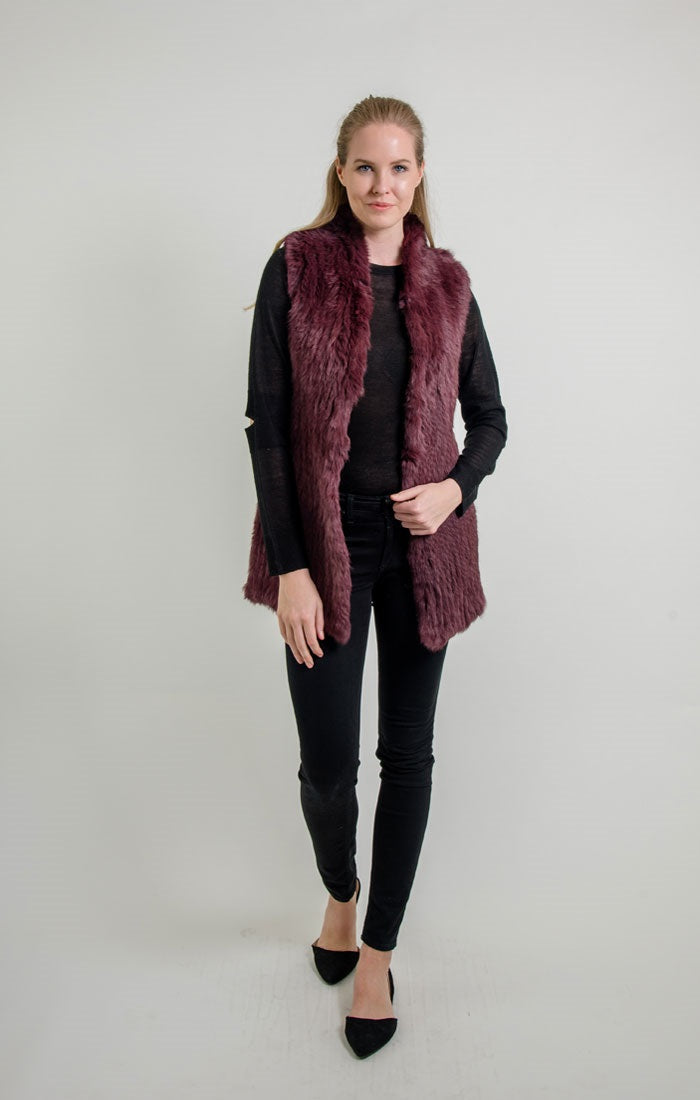 Love Token Elyse Genuine Rabbit Fur Vest - LT06-40NR