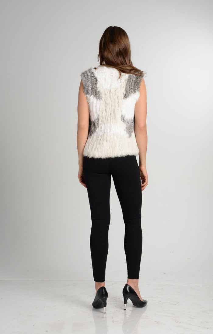 Love Token Jane Genuine Rabbit Fur Vest - LT10-59