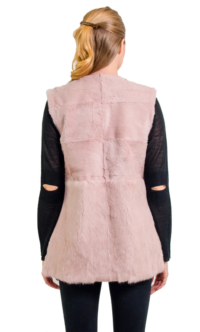 Love Token Stacy Genuine Real Rabbit Fur Vest - LT06-109