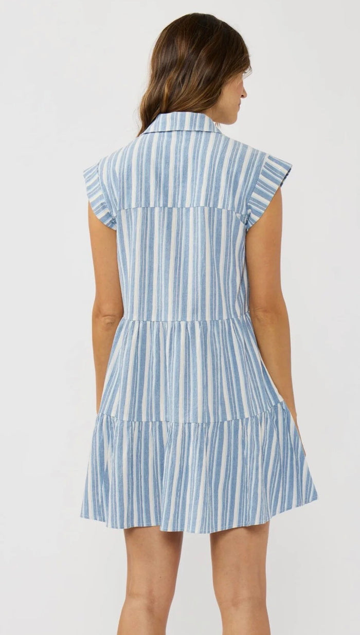 LOVESTITCH Nautica Striped Mini Dress