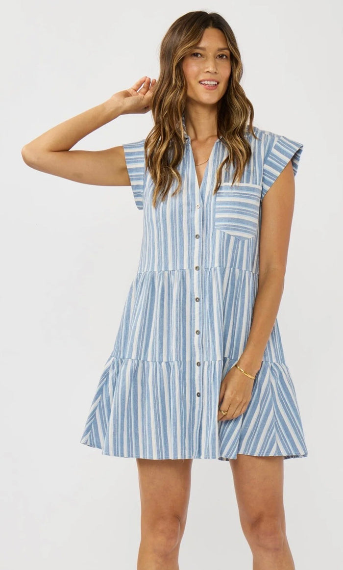 LOVESTITCH Nautica Striped Mini Dress