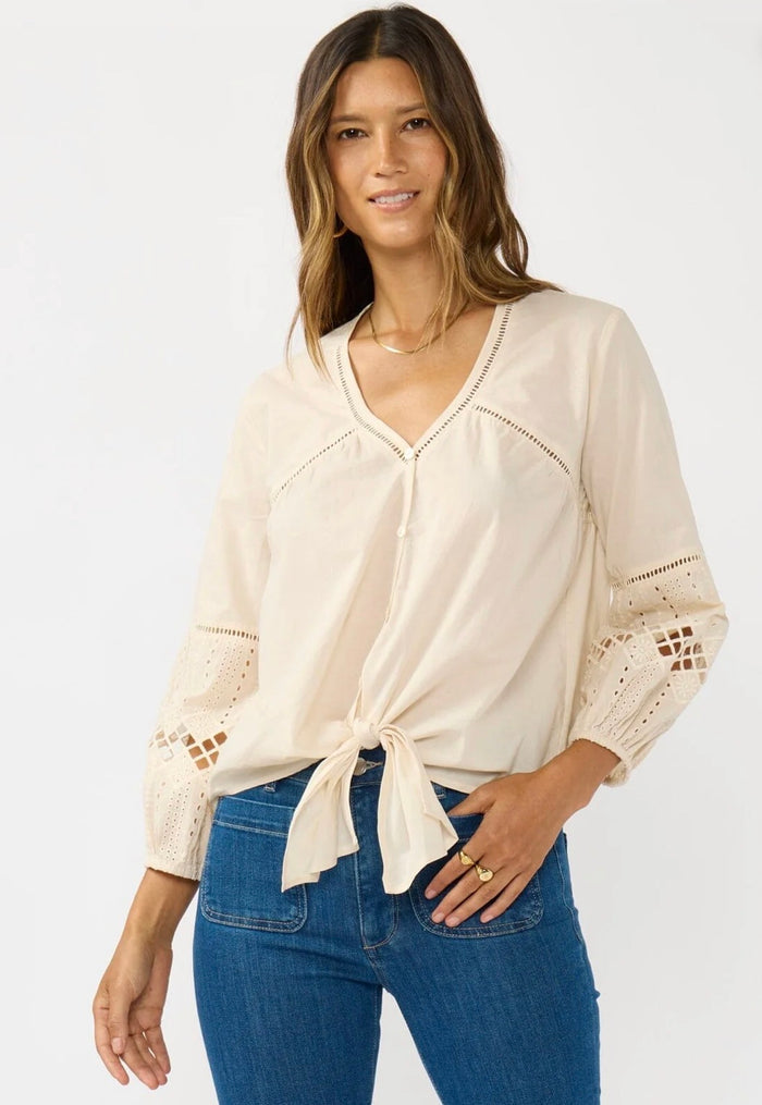 LOVESTITCH Rosalia Tie Front Top