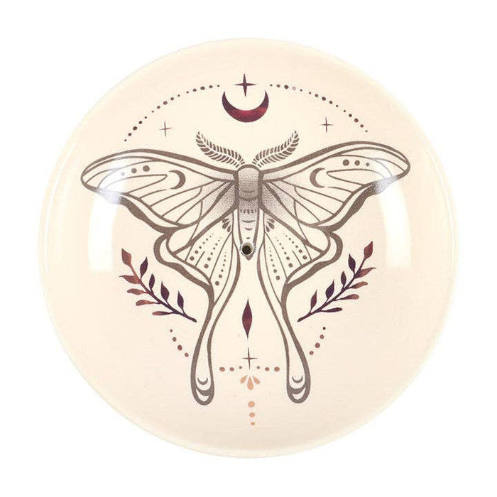 Luna Moth Ceramic Incense Stick Holder Plate