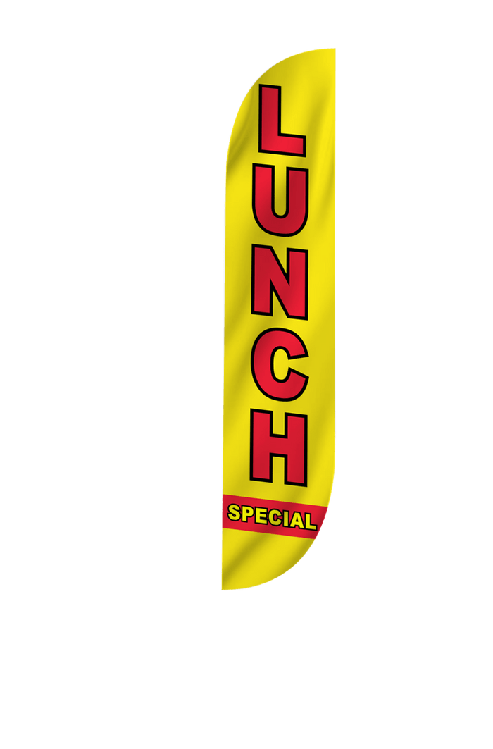 Lunch Special Feather Flag Yellow