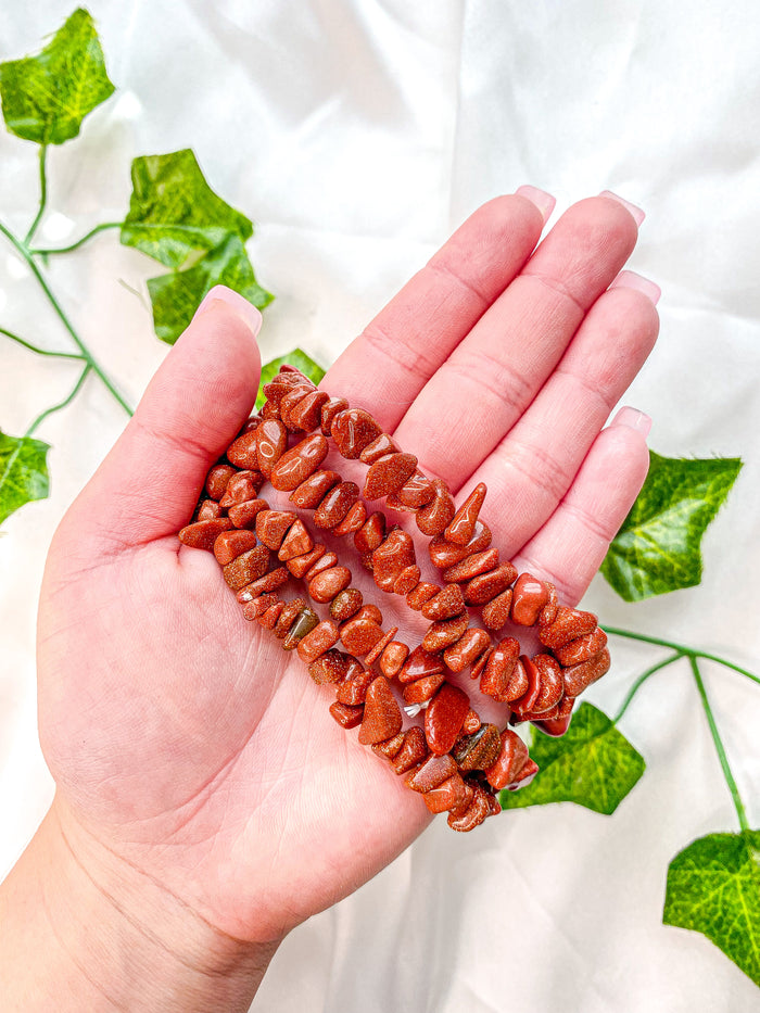 Mahogany Red Obsidian Chip Bracelet
