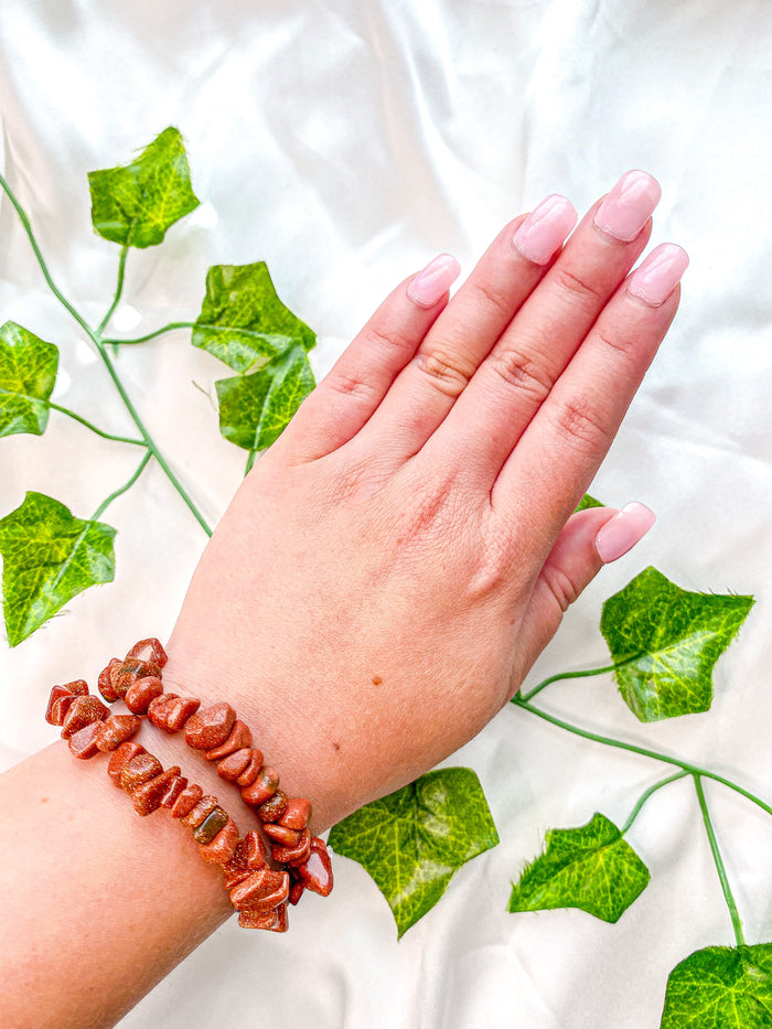 Mahogany Red Obsidian Chip Bracelet