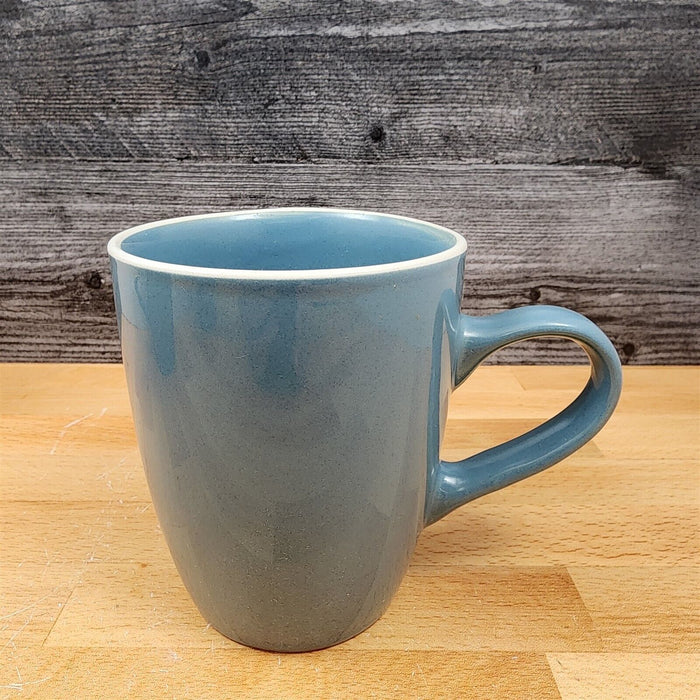 Mainstays Coffee Tea Cup Set of 3 Mugs in Blue with White Trim 16oz