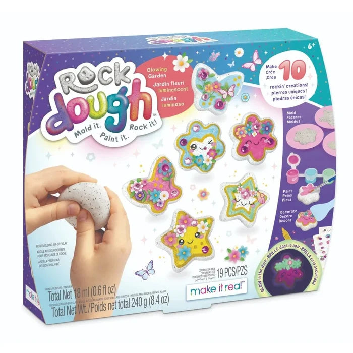 Make It Real - Glowing Garden Rock Dough Set 19 Pce