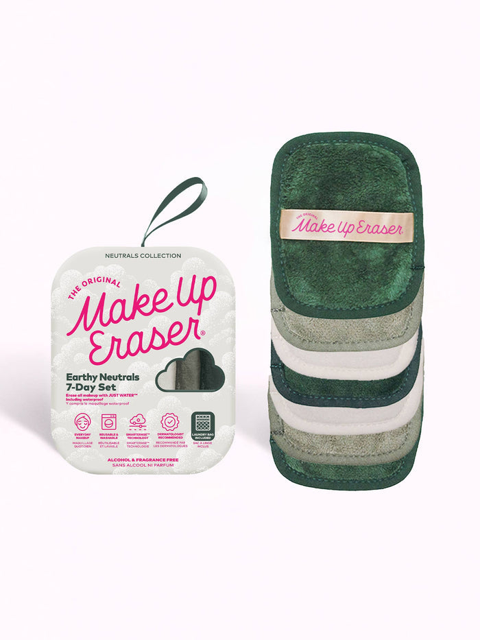 MakeUp Eraser Earthy Greens 7-Day Set | No Waste