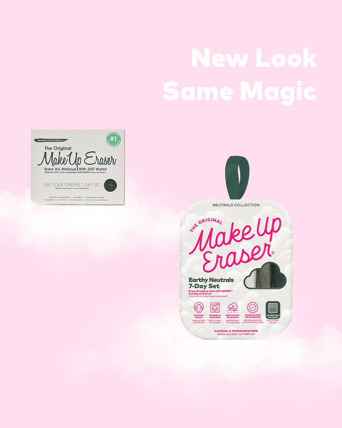 MakeUp Eraser Earthy Greens 7-Day Set | No Waste