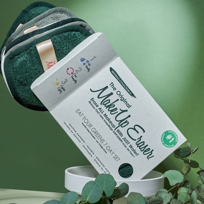 MakeUp Eraser Earthy Greens 7-Day Set | No Waste