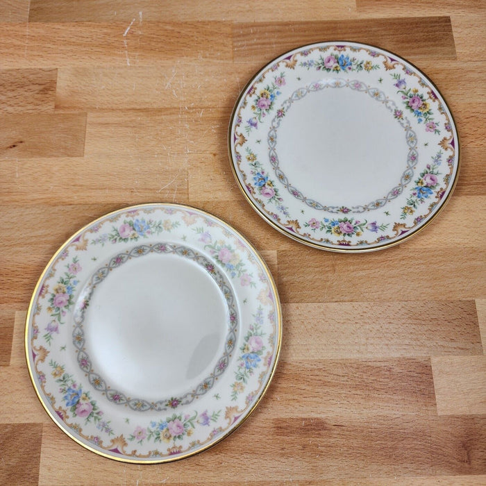 Marlene by Syracuse Dessert Pie Plate 7 1/8" Set of 2 Ceramic Old Ivory USA Made