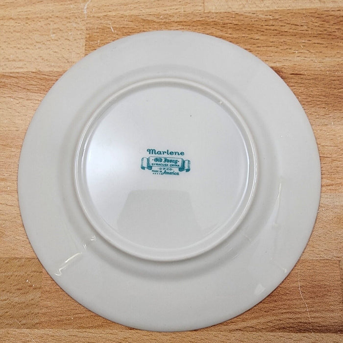 Marlene by Syracuse Dessert Pie Plate 7 1/8" Set of 2 Ceramic Old Ivory USA Made