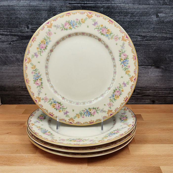 Marlene by Syracuse Dinner Plate 9 3/4" Set of 4 Ceramic Old Ivory Made In USA