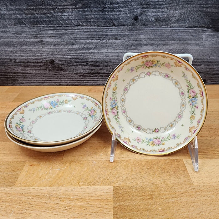 Marlene by Syracuse Set of 3 Fruit Dessert Sauce Bowl Ceramic Old Ivory USA Made