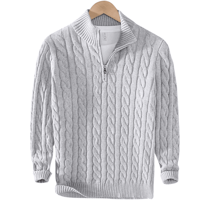 MAYFAIR HALF ZIP SWEATER - Sovira