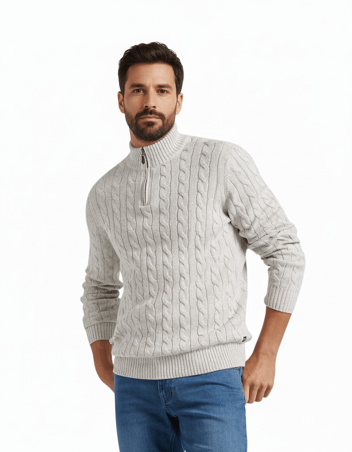 MAYFAIR HALF ZIP SWEATER - Sovira