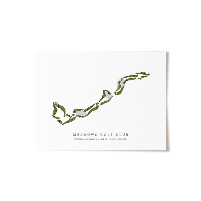 Meadows Golf Club | Golf Course Map | Unframed