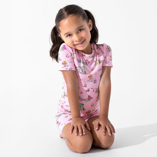 Mermaid Lagoon Bamboo Kids Pajama Short Set